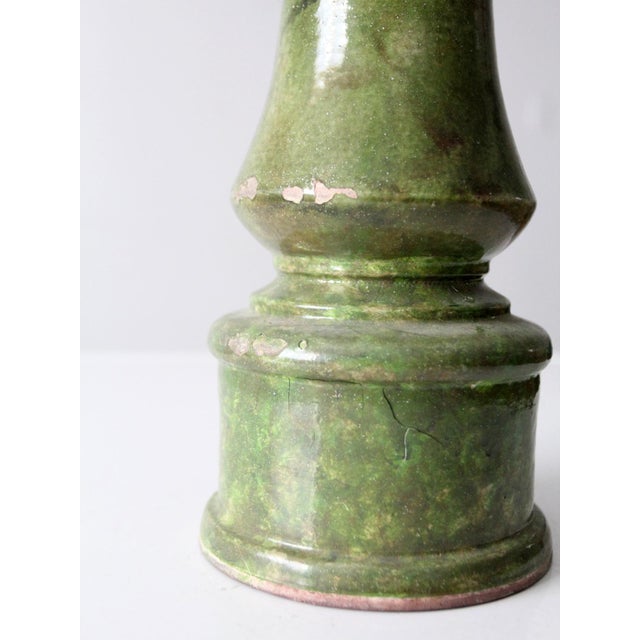 Vintage Studio Pottery Candle Pedestal For Sale - Image 9 of 11