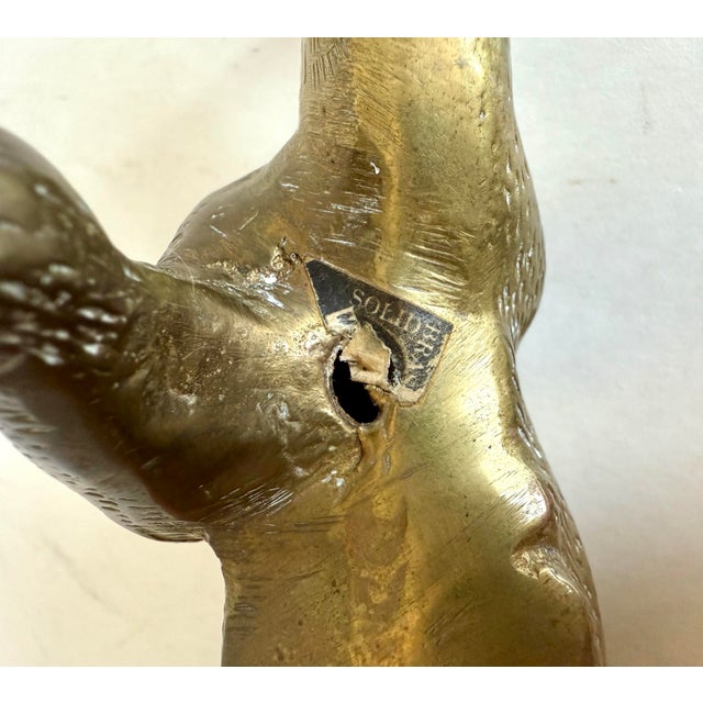 Vintage Brass Lion Figurine, Regal Hollywood Regency Decor For Sale - Image 11 of 11