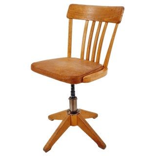 Bauhaus Swivel Office Chair in Wood from Sedus, 1930s For Sale