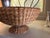 Textile Vintage Woven Natural Fiber Pedestal Bowl Basket For Sale - Image 7 of 11