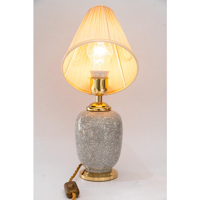 Ceramic Table Lamp with Fabric Shade, Vienna, 1920s For Sale - Image 13 of 17