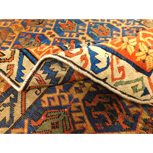 Rare Antique Caucasian Rug. 3'6"x 5'5" For Sale - Image 13 of 16