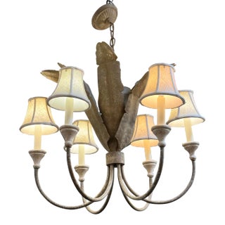 Fine Art Lighting Handpainted Leaf Chandelier For Sale