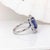 4.2ct Art Deco Tanzanite Ring With Earth Mined Diamonds Halo: Solid 14k Gold, Size 6.75 For Sale In Columbus - Image 6 of 7