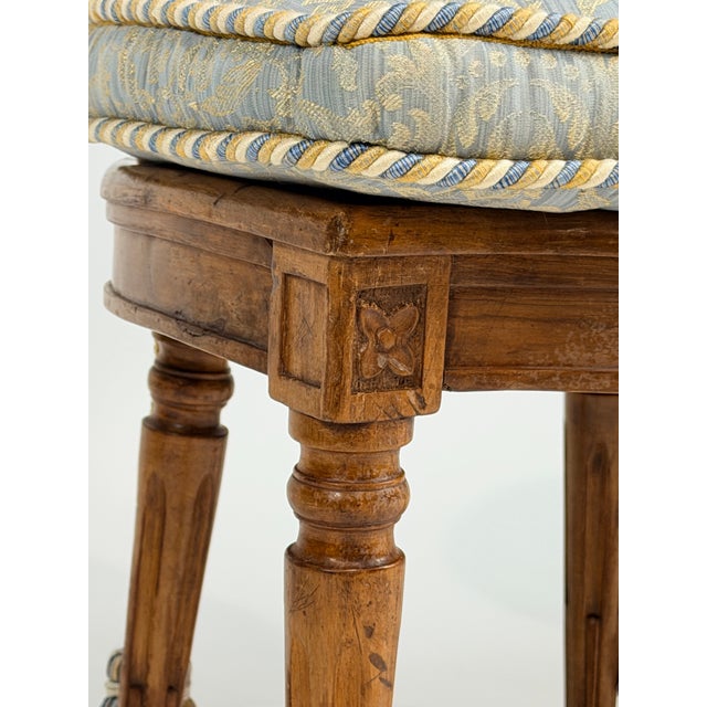 Pair of Vintage Louis XVI Style Italian Cane Back Side Chairs For Sale In New York - Image 6 of 8