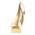 Mid-Century Modern Brass & Quartz Sailboat Sculpture by Jere DeMott, Usa, C. 1960's For Sale