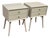 Williams-Sonoma Mid Century Pebble Nightstands, Pair For Sale