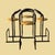 A striking set of five 1980s postmodern barstools by Canadian maker Les Industries Amisco. Continuous tubular metal frames...