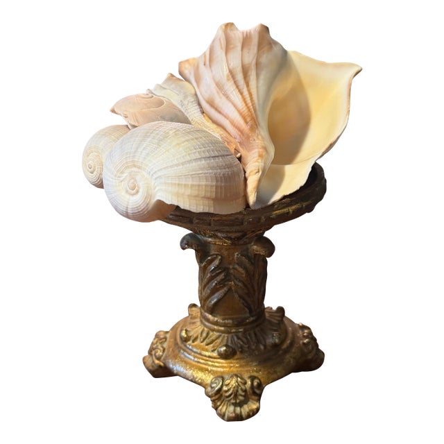 Celestial Meets the Sea Gold Decor-Coastal Art Sculpture For Sale