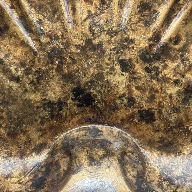 Mid 20th Century Hollywood Regency Faux Tortoiseshell & Gold Leaf Clamshell Bowls - A Pair Newly Painted For Sale - Image 9 of 12