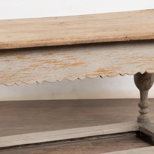 19th Century Early 19th Century Baroque Oak Work Table Refectory Table From Denmark For Sale - Image 5 of 14