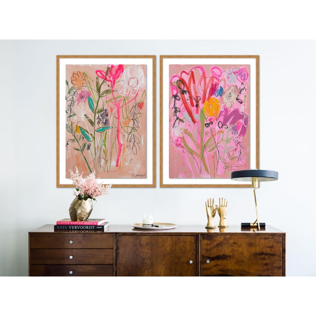 DESCRIPTION: Wildflower Bouquet Diptych by Lesley Grainger in Gold Frame, Medium Art Print SPECIFICATIONS: Type: Framed...