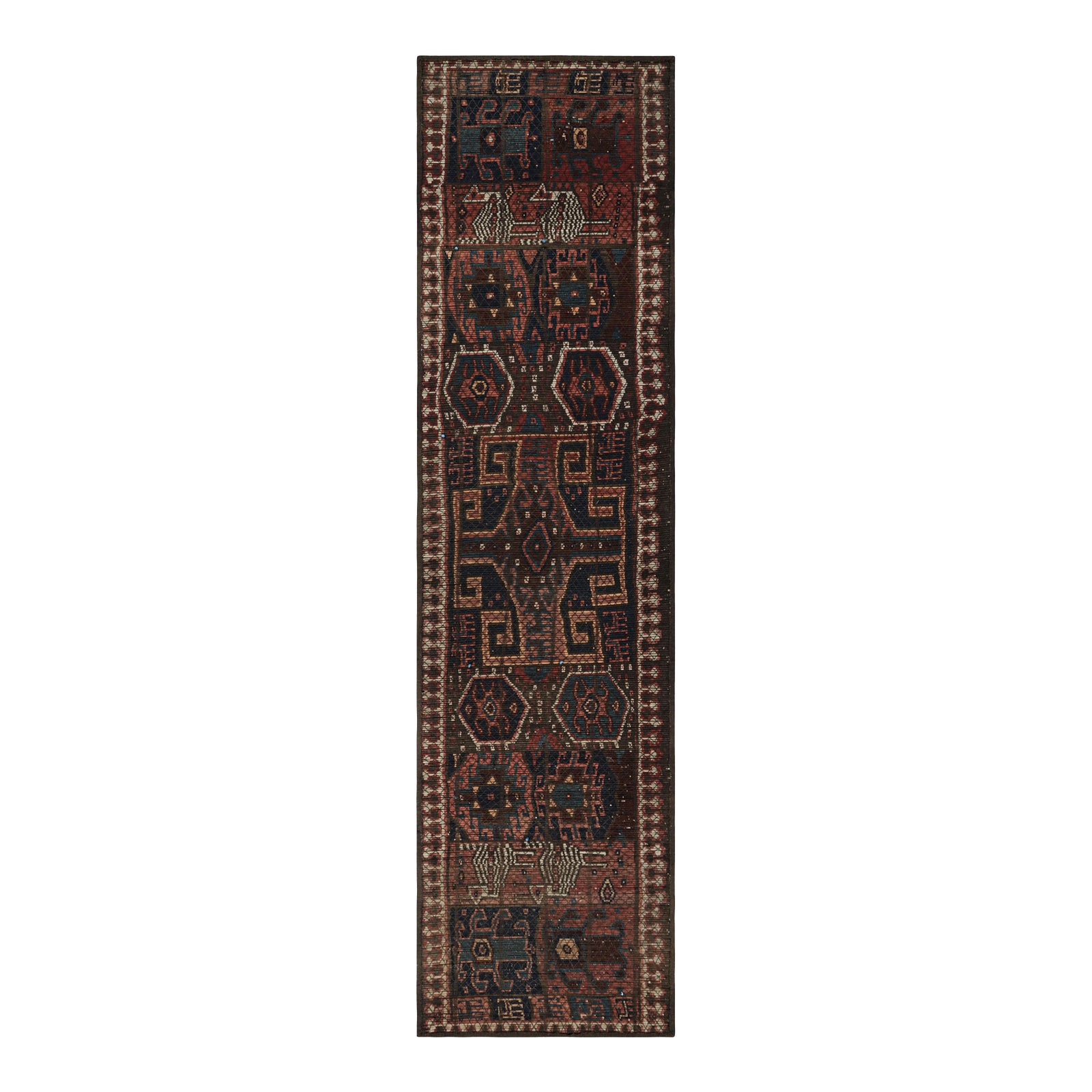 Antique Uzbek Extra-Long Runner Rug With Rare Reed Construction - Rug ...