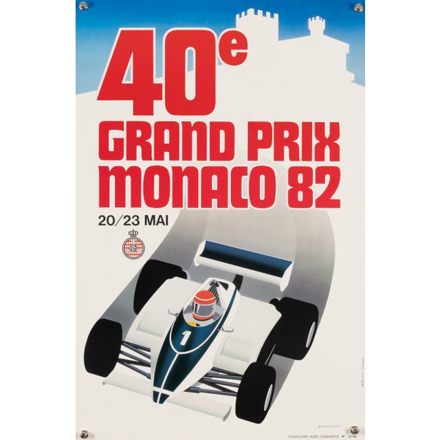 40E Grand Prix De Monaco 1982 Limited Edition Motorsport Poster by J. Grognet For Sale - Image 10 of 10