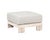 Paradiso Outdoor Teak Natural Look Ottoman - Gray Fabric For Sale - Image 4 of 7