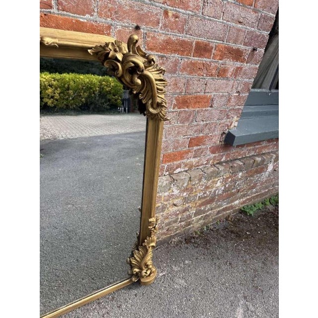 W: 125cm (49.2")h: 128cm (50.4")d: 9cm (3.5") a spectacular large antique english 19th century carved wood & gesso shaped...