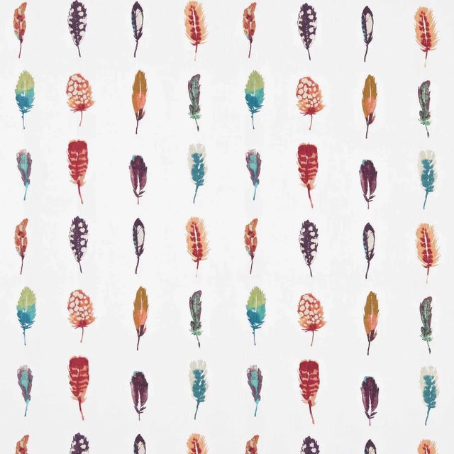 Harlequin Limosa Fabric in Papaya/Lagoon/Loganberry - a Sample For Sale