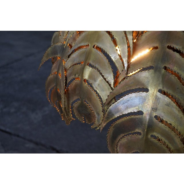 1970s Palm Tree Table Lamps by Christian Techoueyres for Maison Jansen, France, 1970s, Set of 2 For Sale - Image 5 of 10