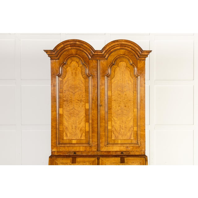 Double Dome Walnut Yew and Oak Secretaire For Sale - Image 4 of 10