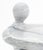 Carved Gray Marble Seated Figure Form Cake Stand. 12" H x 11.5" W x 13.75" D. Provenance: From an East 53rd Street, New...