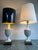 Antique White Vintage Fredrick Cooper Urn Lamps in Creamware Rope Lattice Pattern - a Pair For Sale - Image 8 of 18