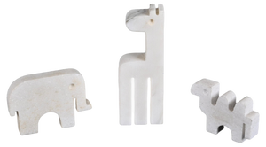 Italian Carrara Marble Animals Sculpture from Fratelli Mannelli, Italy, 1970s, Set of 3