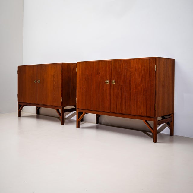 Wood Pair of Sideboards, Model 232 by Børge Mogensen for FDB Møbler, Denmark, 1960s For Sale - Image 7 of 13
