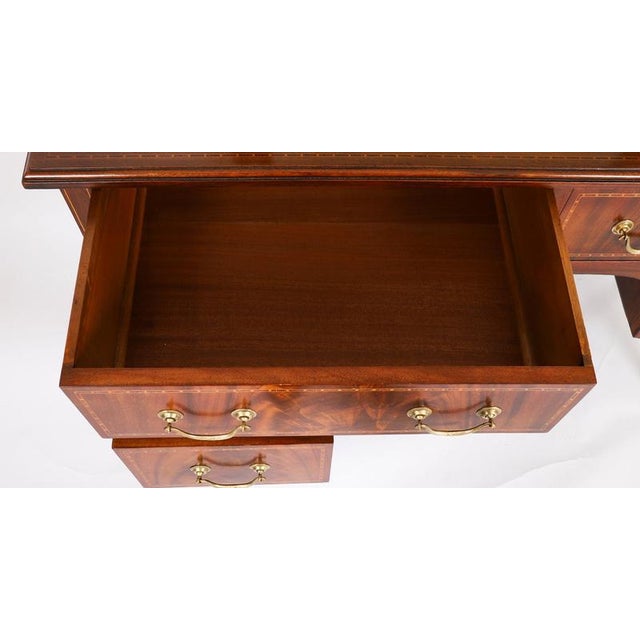 Antique Edwardian Mahogany Dressing Table & Mirror, 1900s For Sale - Image 17 of 18