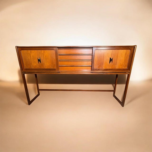 Brown Vintage Teak Dining Room Set from Elliotts of Newbury, 1960, Set of 6 For Sale - Image 8 of 17