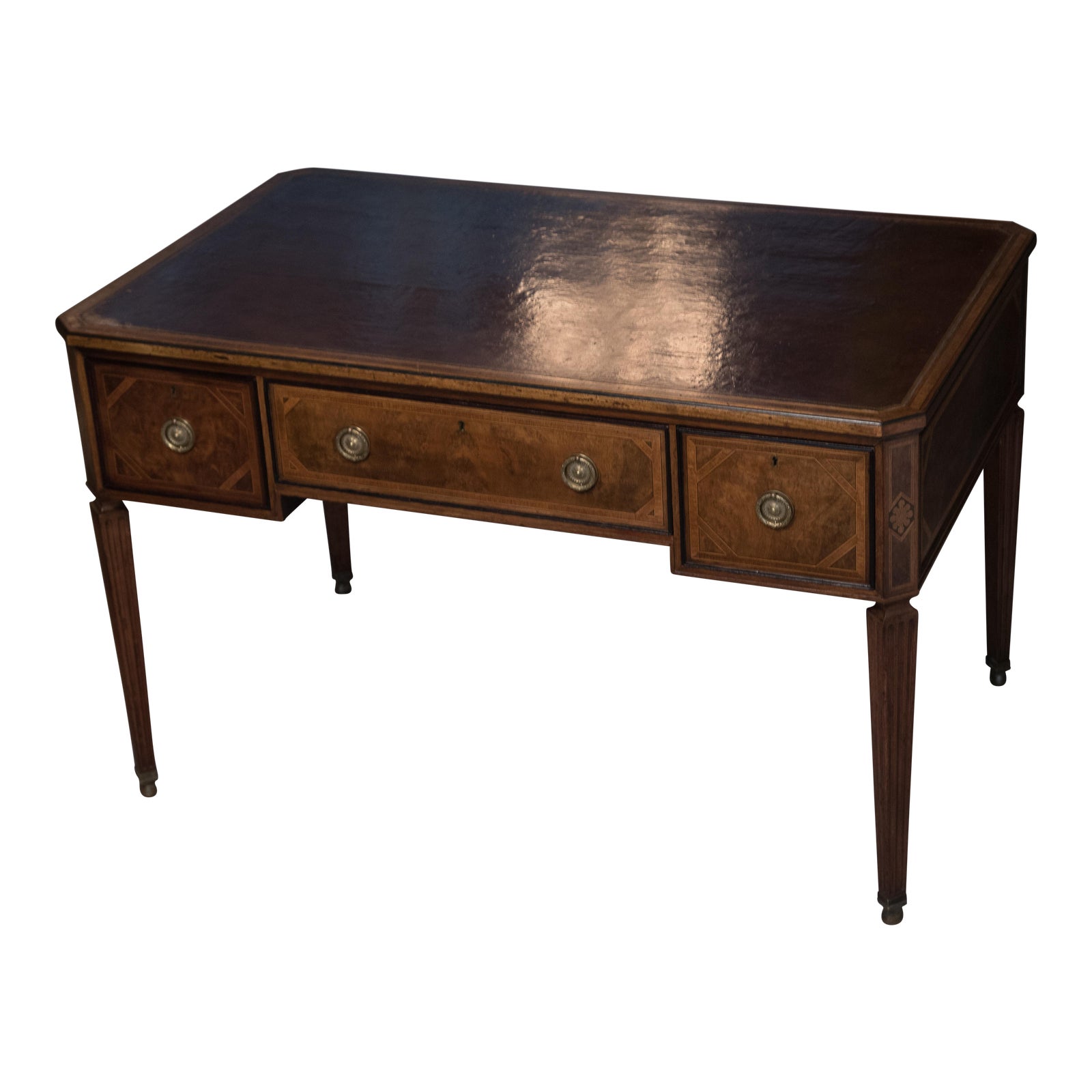 1920s English Traditional Mahogany Partner's Writing Desk Chairish
