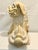 Monumental Circa 1980s Cream & White Ceramic Foo Dog Statue (18" Wide) - Mottahedeh Style For Sale In Mobile - Image 6 of 11