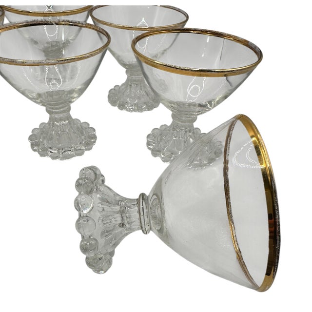 Anchor Hocking Vintage Anchor Hocking Berwick “Boopie” Champagne Coupes - A Set of 8 For Sale - Image 4 of 10