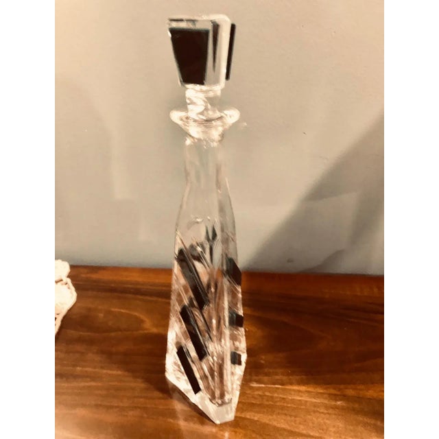 Art Deco Original Crystal Liqueur Bottle, Italy, 1940s For Sale - Image 4 of 10