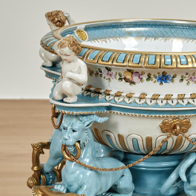 Late 18th Century Antique French Porcelain Centerpiece or Bowl For Sale - Image 5 of 14