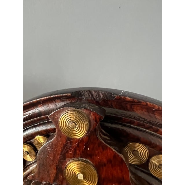 Vintage Wood & Brass Wall Hanging For Sale - Image 11 of 12