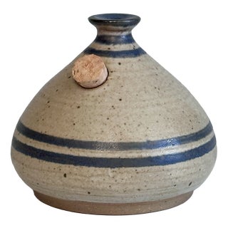 Studio Ceramic Oil Lamp from Bjergard, Denmark, 1970s For Sale