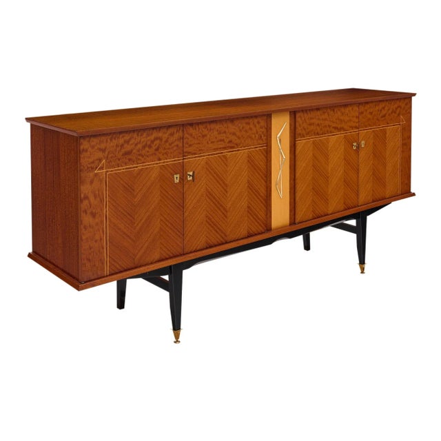 Mid-Century Modern French Mid-Century Rosewood Buffet For Sale - Image 3 of 9
