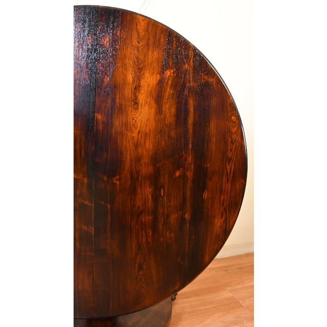 1840s Antique English Victorian Rosewood Tilt Top Table / Center Table For Sale - Image 6 of 17