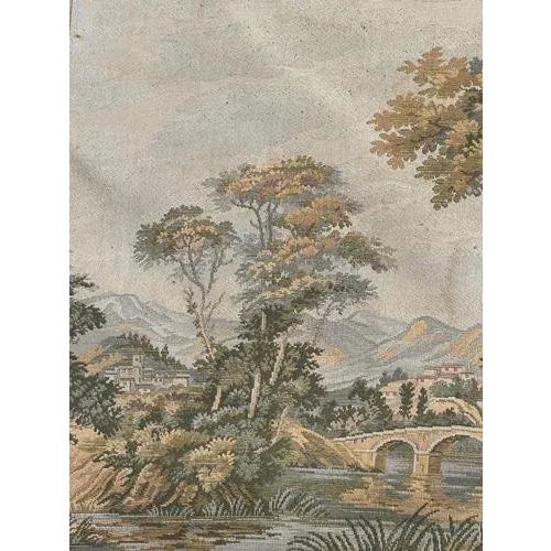 Vintage French Jacquard Tapestry with Fountain Motif, 1980s For Sale - Image 18 of 18