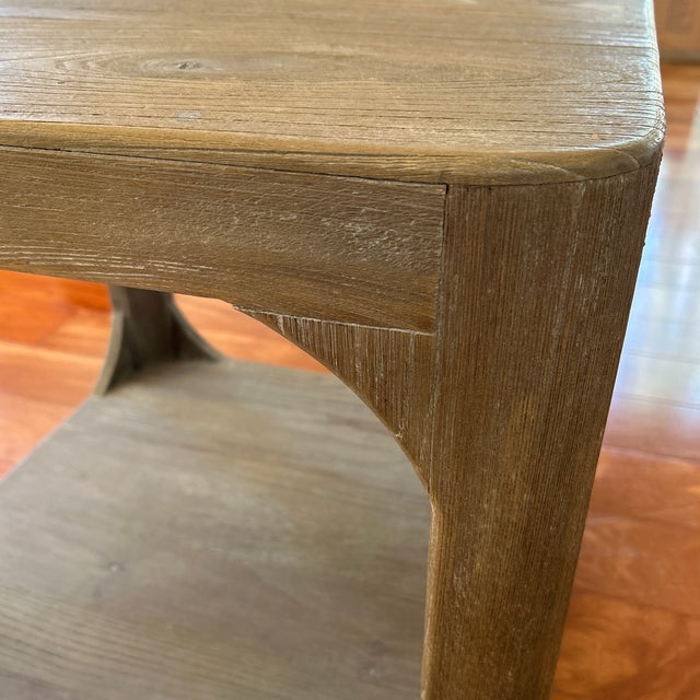 2010s Restoration Hardware Martens Elm Square Side Table For Sale - Image 5 of 6