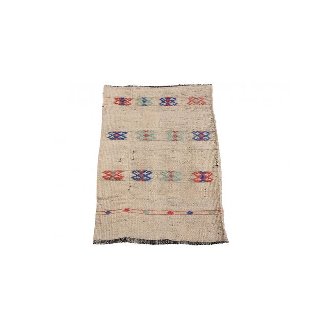 Handwoven Vintage decorative mini wool kilim rug. Approximatelly 45-55 years old. In very good condition. Rare find,...