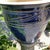 Mediterranean Style Large Pottery Studio Cobalt Blue Glazed Ceramic Planter W/Incised Tan Scroll For Sale - Image 10 of 12