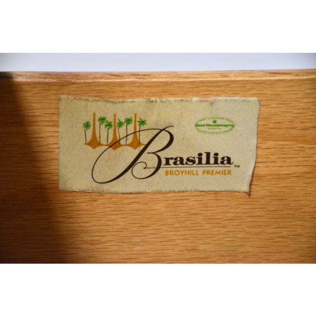 1960s Refinished Broyhill Brasilia Walnut Tall Dresser For Sale - Image 9 of 9