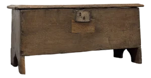 17th Century English Oak Six Plank Chest