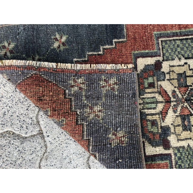 1960s 1960s Vintage Handmade Tribal Rug For Sale - Image 5 of 6