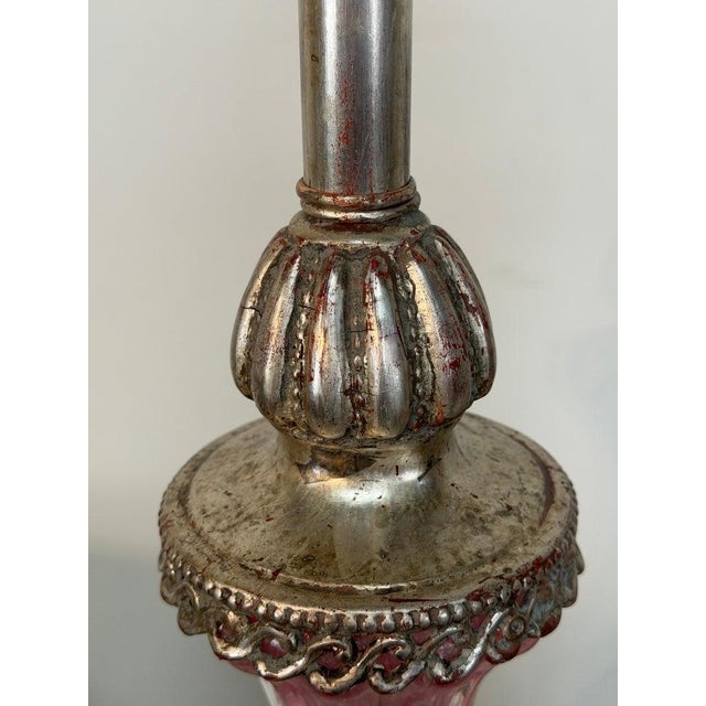 Mid 20th Century Murano Barovier & Toso Style Pink Bullicante Glass Table Lamps - a Pair For Sale - Image 13 of 18