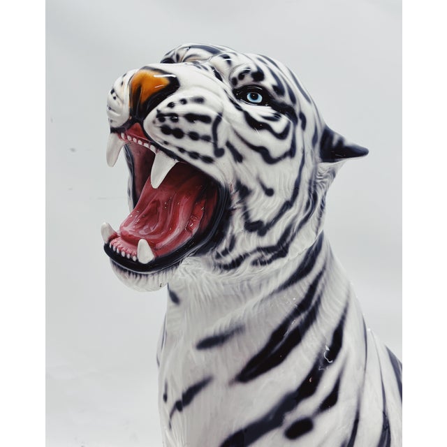 Not Yet Made - Made To Order White Tiger Figurine in Ceramic by Ceramiche Boxer For Sale - Image 5 of 9