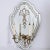 Just in! This pair of French , c.1940-1950, two-arm bronze mirrored eglomise etched shield shape, two candle light wall...