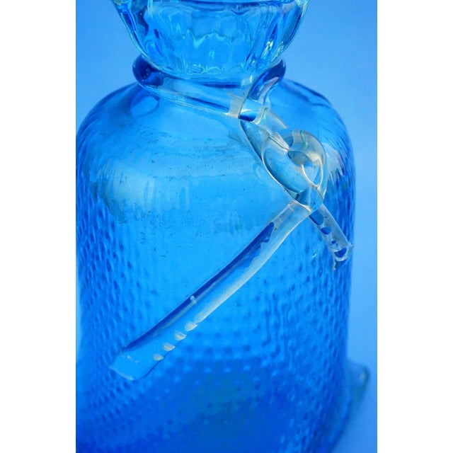 Vintage Bag-Shaped Vases in Sea Blue Murano Glass from Cenedese Glassworks, Italy, 1970s, Set of 2 For Sale - Image 14 of 18