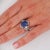 Metal 1930s 4.02 Carat No Heat Ceylon Sapphire in Platinum Art Deco Ring, Size 6 For Sale - Image 7 of 15